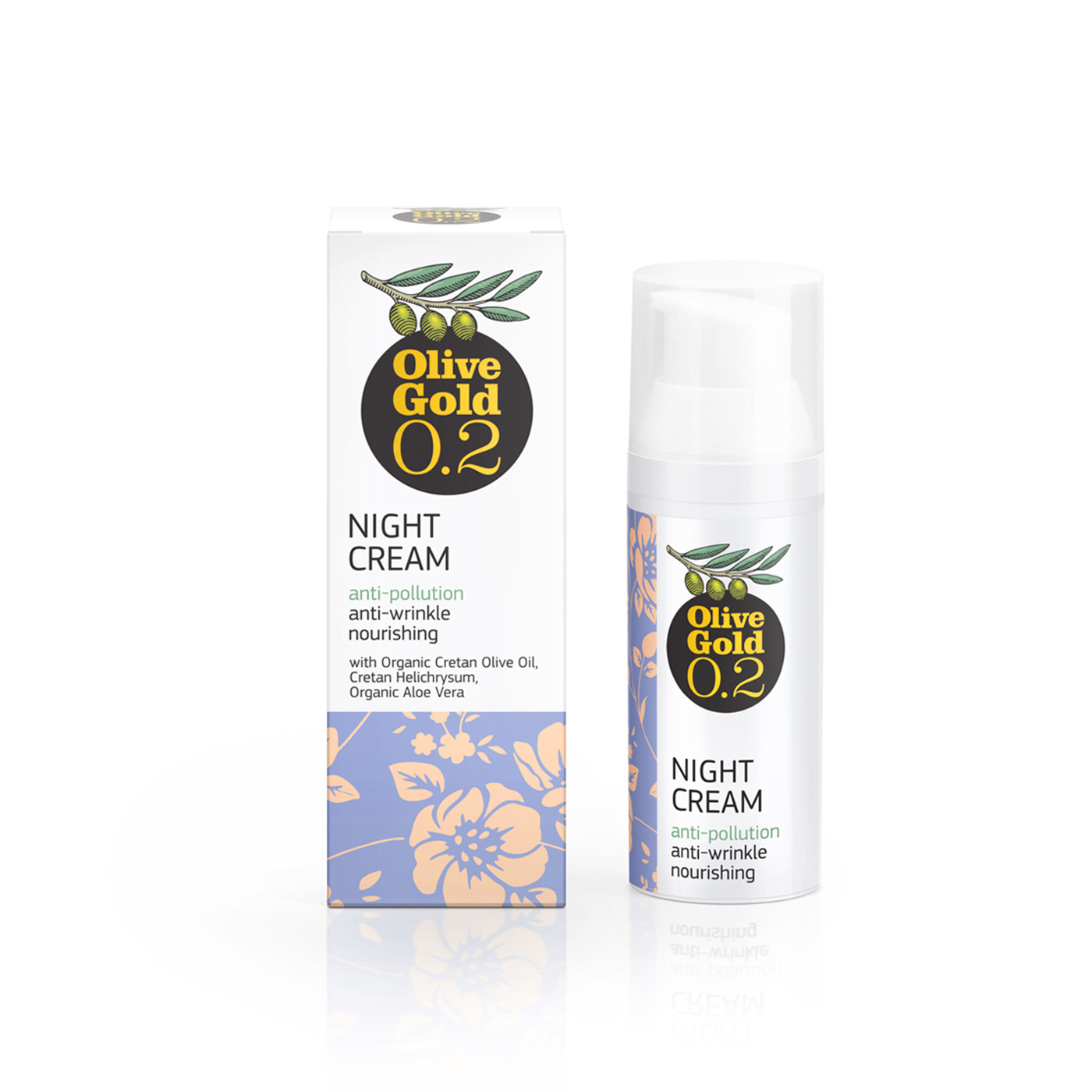 Night cream organic 0.2 olive oil - Image 1